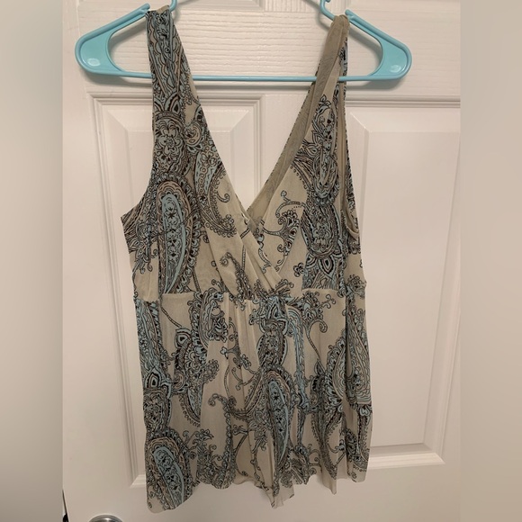 Michael Kors light blue and beige tank top. Size XL - Picture 1 of 10